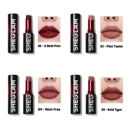 2 pieces Sheglam Long-Lasting Matte Lipstick Rose Cosmetics