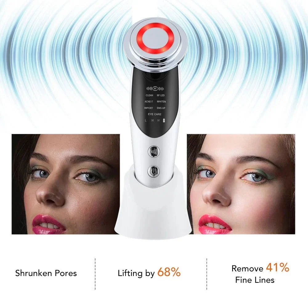 7 in 1 Face Lift Device -  Cleansing Rejuvenation Rose Cosmetics