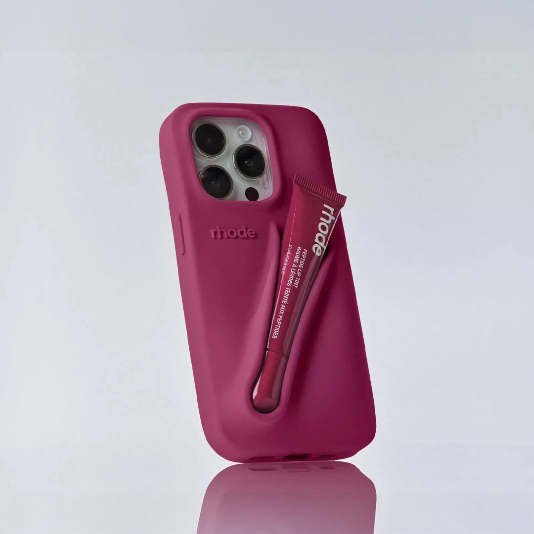 Rhode lip gloss + IPH 15 PRO Case Rose Cosmetics