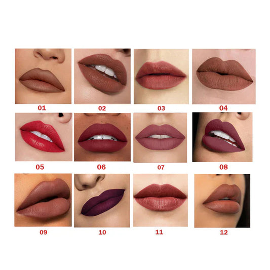 Golden Rose 12 Colors - Clear Lipstick Pencil Set Rose Cosmetics
