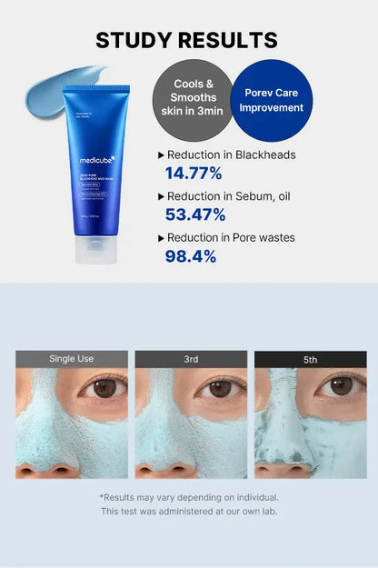Medicube - Zero Pore Blackhead Mud Mask Rose Cosmetics