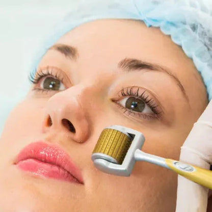 ZGTS Derma Roller Professional Gold Titanium Rose Cosmetics